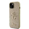 iPhone 15 Guess PU Fixed Glitter 4G Metal Logo telefontok arany (GUHCP15SHG4SGD) thumbnail