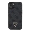 iPhone 15 Guess PU 4G Strass Triangle Metal Logo tok fekete (GUHCP15SP4TDPK) - 2