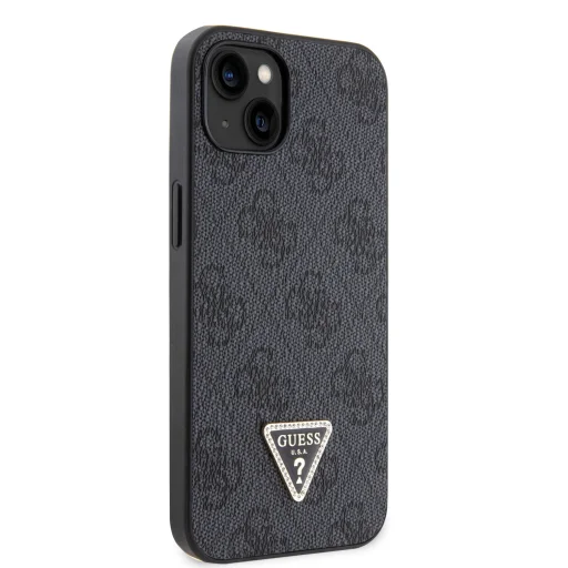 iPhone 15 Plus Guess PU 4G Strass Triangle Metal Logo telefontok fekete (GUHCP15MP4TDPK) - 6