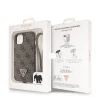 iPhone 15 Guess PU 4G Strass Triangle Metal Logo tok + Crossbody pánt barna (GUHCP15SP4TDSCPW) thumbnail