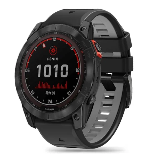 Garmin Fenix 3/5X/3HR/5X Plus/6X/6X Pro/7X Tech-Protect Iconband Pro óraszíj katonai fekete/szürke - 2