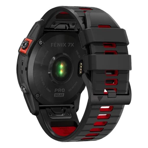 Garmin Fenix 3/5X/3HR/5X Plus/6X/6X Pro/7X Tech-Protect Iconband Pro óraszíj katonai fekete/piros - 4