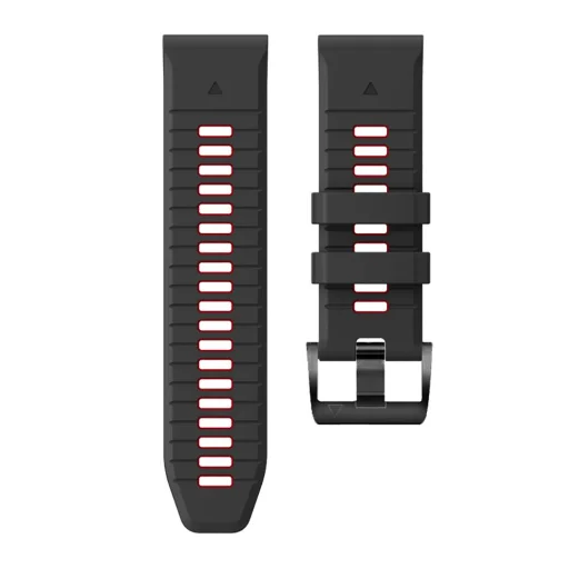 Garmin Fenix 3/5X/3HR/5X Plus/6X/6X Pro/7X Tech-Protect Iconband Pro óraszíj katonai fekete/piros - 5