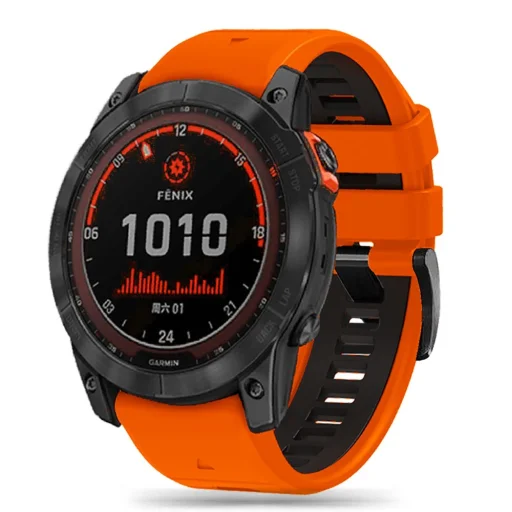 Garmin Fenix 3/5X/3HR/5X Plus/6X/6X Pro/7X Tech-Protect Iconband Pro óraszíj katonai narancs/fekete - 5