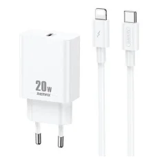 Remax RP-U5 USB-C hálózati töltő adapter 20W + USB-C - lightning kábel (fehér)