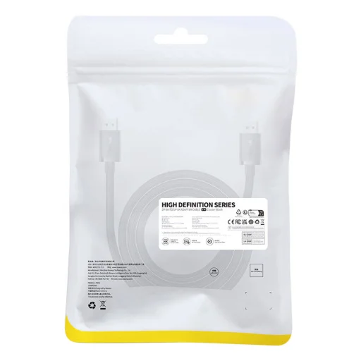 Baseus High Definition DP - DP 8K DisplayPort kábel 2m (fekete) - 3