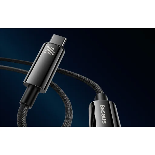 Baseus Tungsten Gold USB-C - USB-C kábel 240W 1m (fekete) - 4