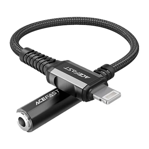 Acefast C1-05 Lightning - mini jack 3.5mm átalakító adapter 18cm (fekete) - 1