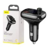 Baseus T Shaped S-13 Bluetooth FM transmitter és autós töltő 2x USB-A, USB-C 36W QC 4.0 PD CCMT000101 - 8