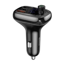 Baseus T Shaped S-13 Bluetooth FM transmitter és autós töltő 2x USB-A, USB-C 36W QC 4.0 PD CCMT000101