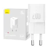 Baseus GaN5 mini USB-C hálózati töltő adapter 20W (fehér) thumbnail