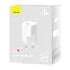 Baseus GaN5 mini USB-C hálózati töltő adapter 20W (fehér) thumbnail
