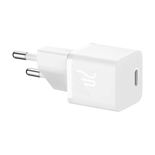 Baseus GaN5 mini USB-C hálózati töltő adapter 20W (fehér) - 2