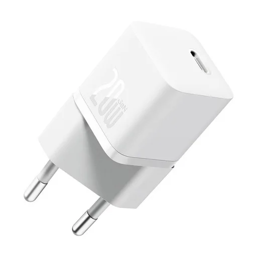 Baseus GaN5 mini USB-C hálózati töltő adapter 20W (fehér) - 1