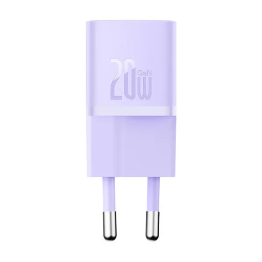 Baseus GaN5 mini USB-C hálózati töltő adapter 20W (lila) - 3