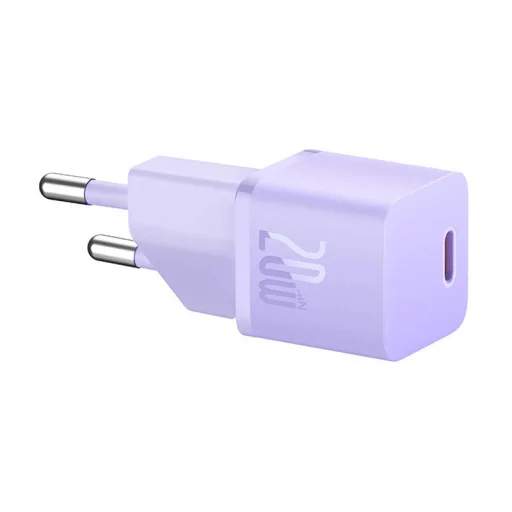 Baseus GaN5 mini USB-C hálózati töltő adapter 20W (lila) - 5