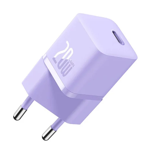 Baseus GaN5 mini USB-C hálózati töltő adapter 20W (lila) - 1