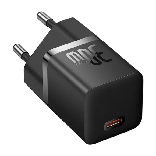 Baseus GaN5 mini USB-C hálózati töltő adapter 30W (fekete) - 3