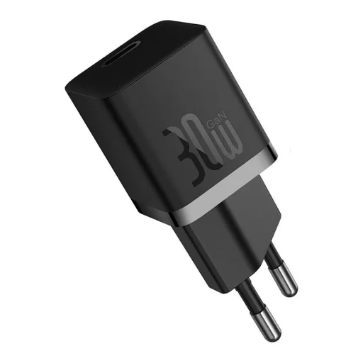 Baseus GaN5 mini USB-C hálózati töltő adapter 30W (fekete) - 1