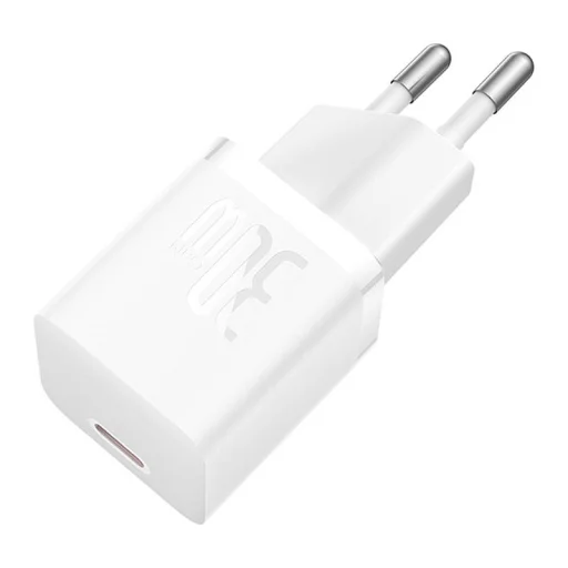 Baseus GaN5 mini USB-C hálózati töltő adapter 30W (fehér) - 8
