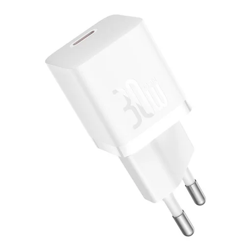 Baseus GaN5 mini USB-C hálózati töltő adapter 30W (fehér) - 1