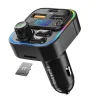 Budi T05 Bluetooth FM transmitter és autós töltő 2 x USB + USB-C 20W QC 3.0 PD RGB világítással thumbnail