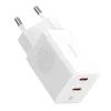  Baseus GaN5 hálózati töltő adapter 2x USB-C 40W (fehér) thumbnail