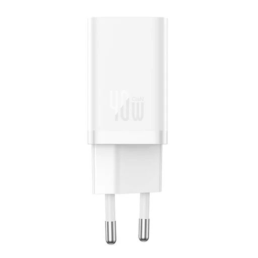  Baseus GaN5 hálózati töltő adapter 2x USB-C 40W (fehér) - 2