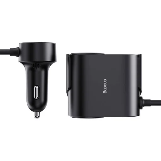 Baseus autós szivargyújtós töltő és elosztó USB-A, USB-C 30W - 9