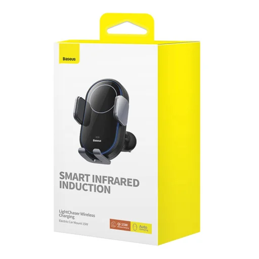 Baseus LightChaser autós telefontartó vezeték nélküli töltéssel szellőzőre - 5
