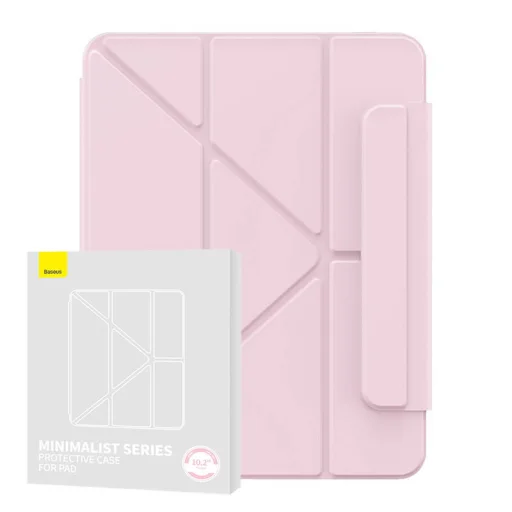 iPad 10.2'' (2019/2020/2021) Baseus Minimalist mágneses tok rózsaszín - 1