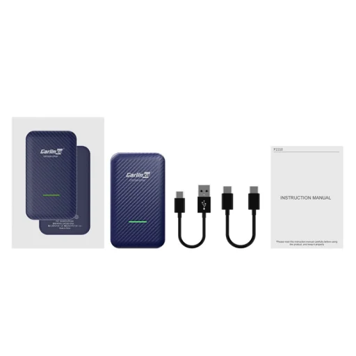 CarlinKit 4.0 CP2A vezeték nélküli adapter Apple CarPlay és Android Auto kék - 3