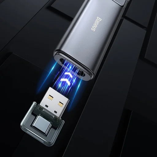 Baseus Orange Dot lézermutató távirányító számítógépes prezentációhoz, beépített akkumulátor szürke (WKCD000013) lézer pointer - 3