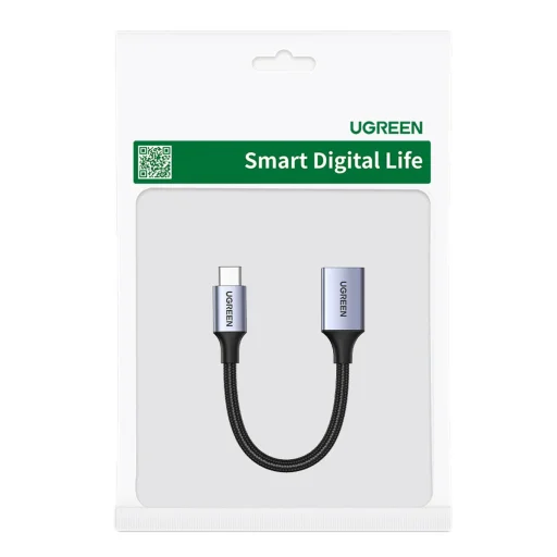 Ugreen OTG adapter kábel USB-C - USB-A 5Gb/s 0.15m fekete (US378) - 4
