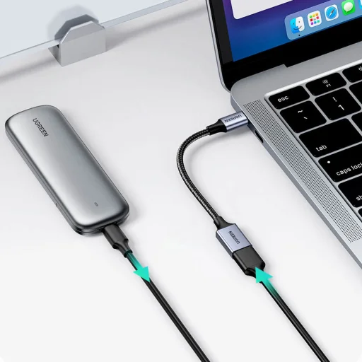Ugreen OTG adapter kábel USB-C - USB-A 5Gb/s 0.15m fekete (US378) - 8
