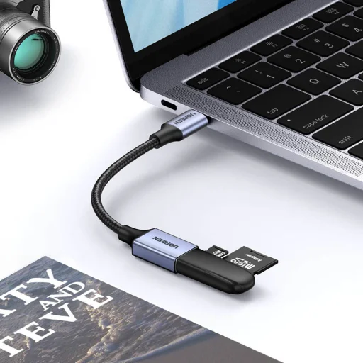 Ugreen OTG adapter kábel USB-C - USB-A 5Gb/s 0.15m fekete (US378) - 2