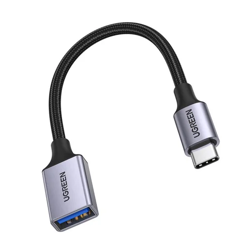 Ugreen OTG adapter kábel USB-C - USB-A 5Gb/s 0.15m fekete (US378) - 3