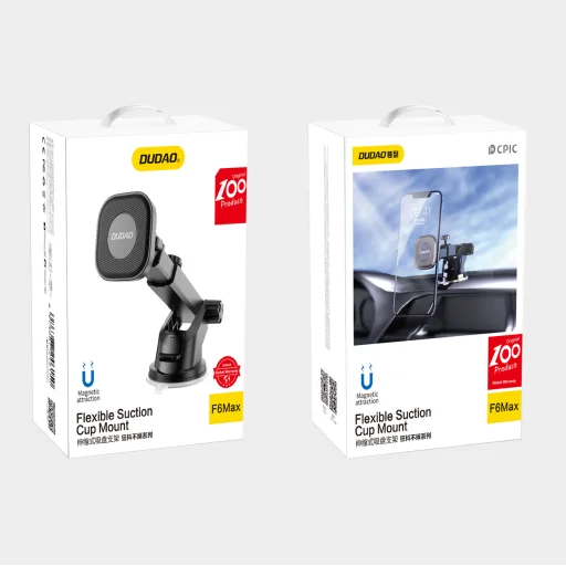 Dudao mágneses autós telefontartó teleszkópos karral, fekete (F6Max) - 8