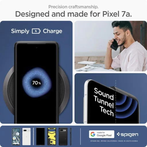 Google Pixel 7A Spigen Tough Armor tok kihajtható támasszal fekete - 11