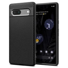 Google Pixel 7A Spigen Liquid Air flexibilis TPU gél tok matt fekete
