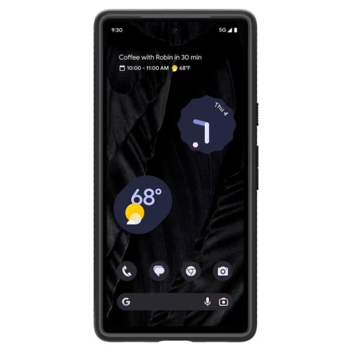Google Pixel 7A Spigen Liquid Air flexibilis TPU gél tok matt fekete - 15