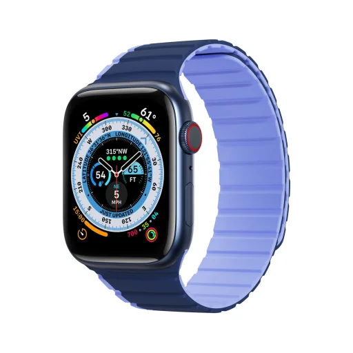 Apple Watch SE, 9, 8, 7, 6, 5, 4, 3, 2, 1 (41, 40, 38 mm) Dux Ducis Univerzális mágneses óraszíj (LD verzió) kék - 1