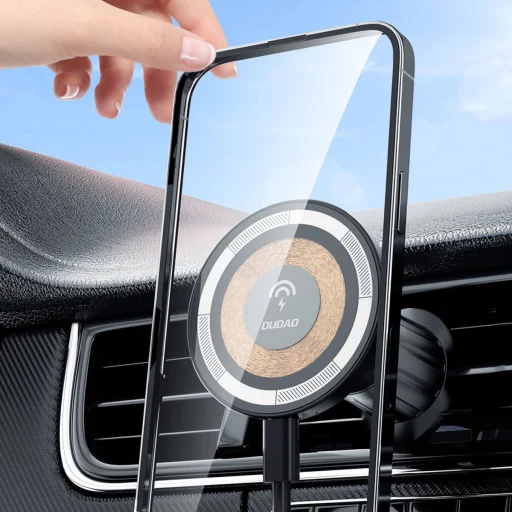 Dudao F12MAX mágneses autós telefontartó MagSafe induktív töltővel fekete - 12