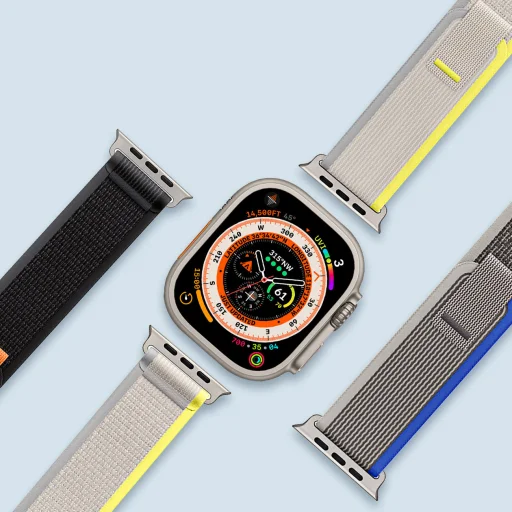 Apple Watch 8/7/6/SE/5/4/3/2/1 (38, 40, 41 mm) Dux Ducis Tépőzáras sportszíj YJ változathoz kék-szürke - 8