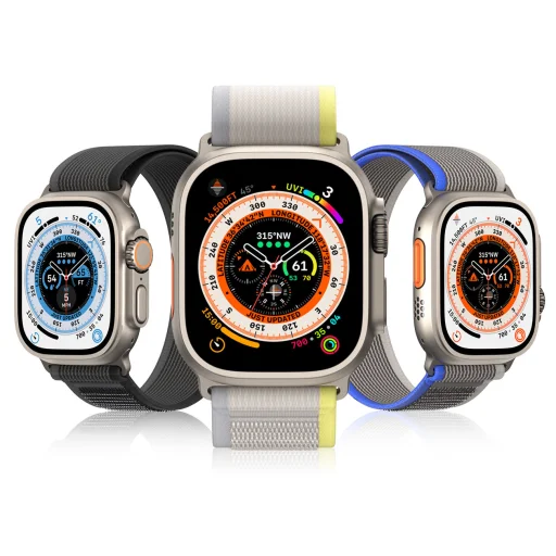 Apple Watch 8/7/6/SE/5/4/3/2/1 (38, 40, 41 mm) Dux Ducis Tépőzáras sportszíj YJ változathoz kék-szürke - 11