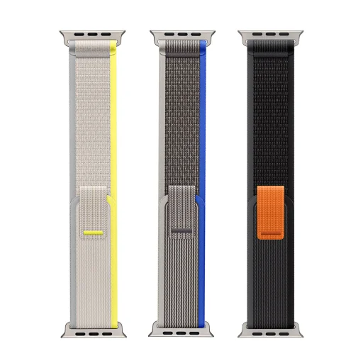 Apple Watch Ultra/8/7/6/SE/5/4/3/2/1 (42, 44, 45, 49 mm) Dux Ducis Tépőzáras sportszíj YJ változathoz fekete-szürke - 4