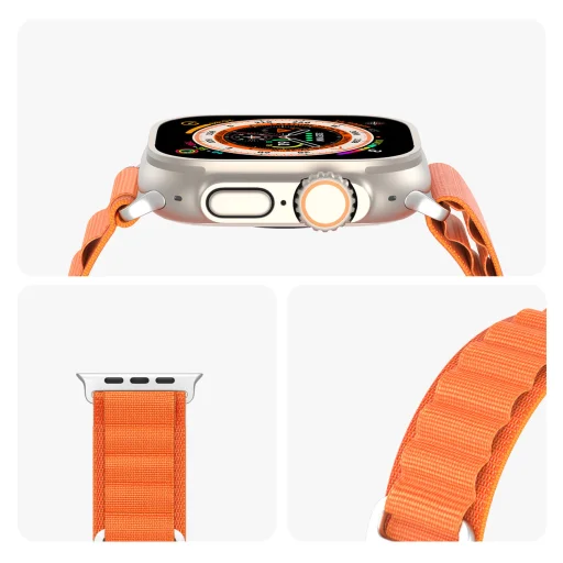 Apple Watch Ultra 8/7/6/SE/5/4/3/2/1 (42, 44, 45, 49 mm) Dux Ducis Sport csatszíj GS verzió narancssárga - 8