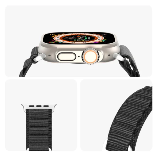 Apple Watch 8/7/6/SE/5/4/3/2/1 (40, 41, 38 mm) Dux Ducis Sport csatszíj GS verzió fekete - 4
