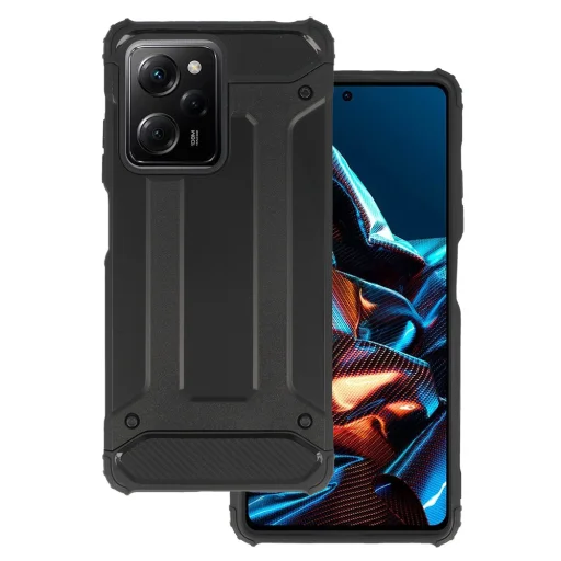 Xiaomi Redmi Note 12 Pro 5G/Poco X5 Pro Armor Carbon tok fekete - 1