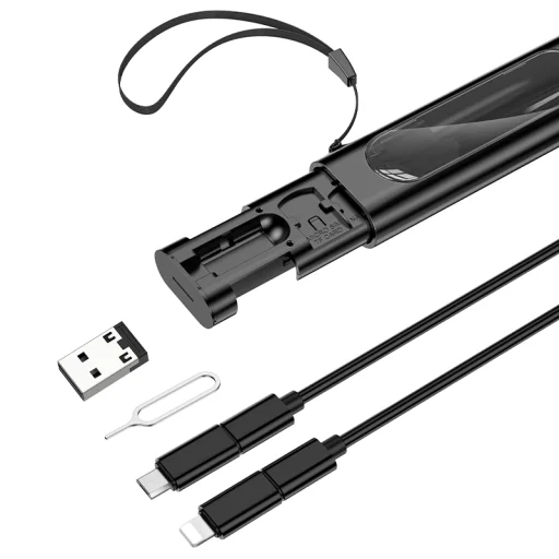 Borofone 3 adapter készlet + Type C - Type C kábel + SIM kártya kulcs BU36 - 4